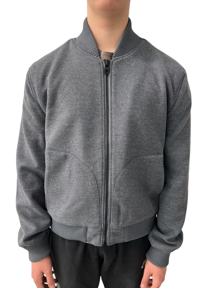 Wool blend baseball jacket